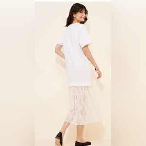 Twofer Lace T-Shirt Dress